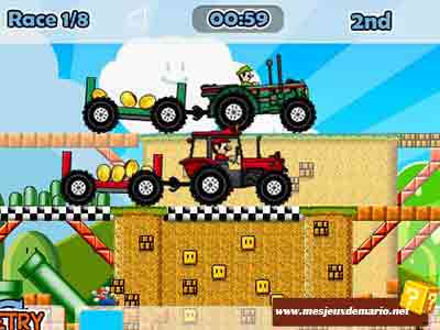 la course de tracteurs mario